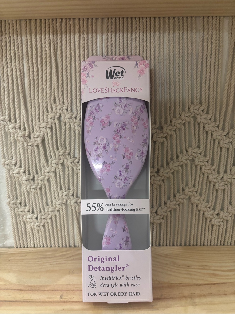 LoveShackFancy Lavender Floral Wet Brush Detangler